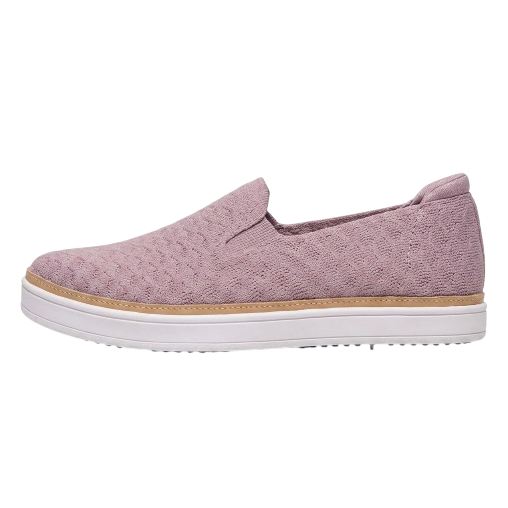 Pink - Back - Skechers Womens-Ladies Coast Drive Textured Loafers