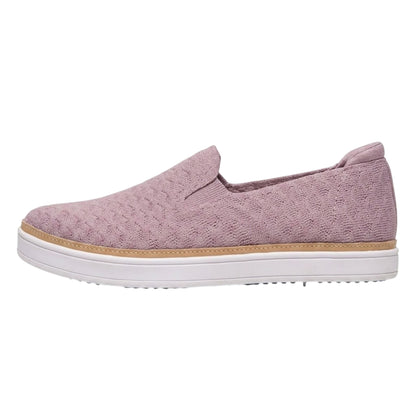 Pink - Back - Skechers Womens-Ladies Coast Drive Textured Loafers