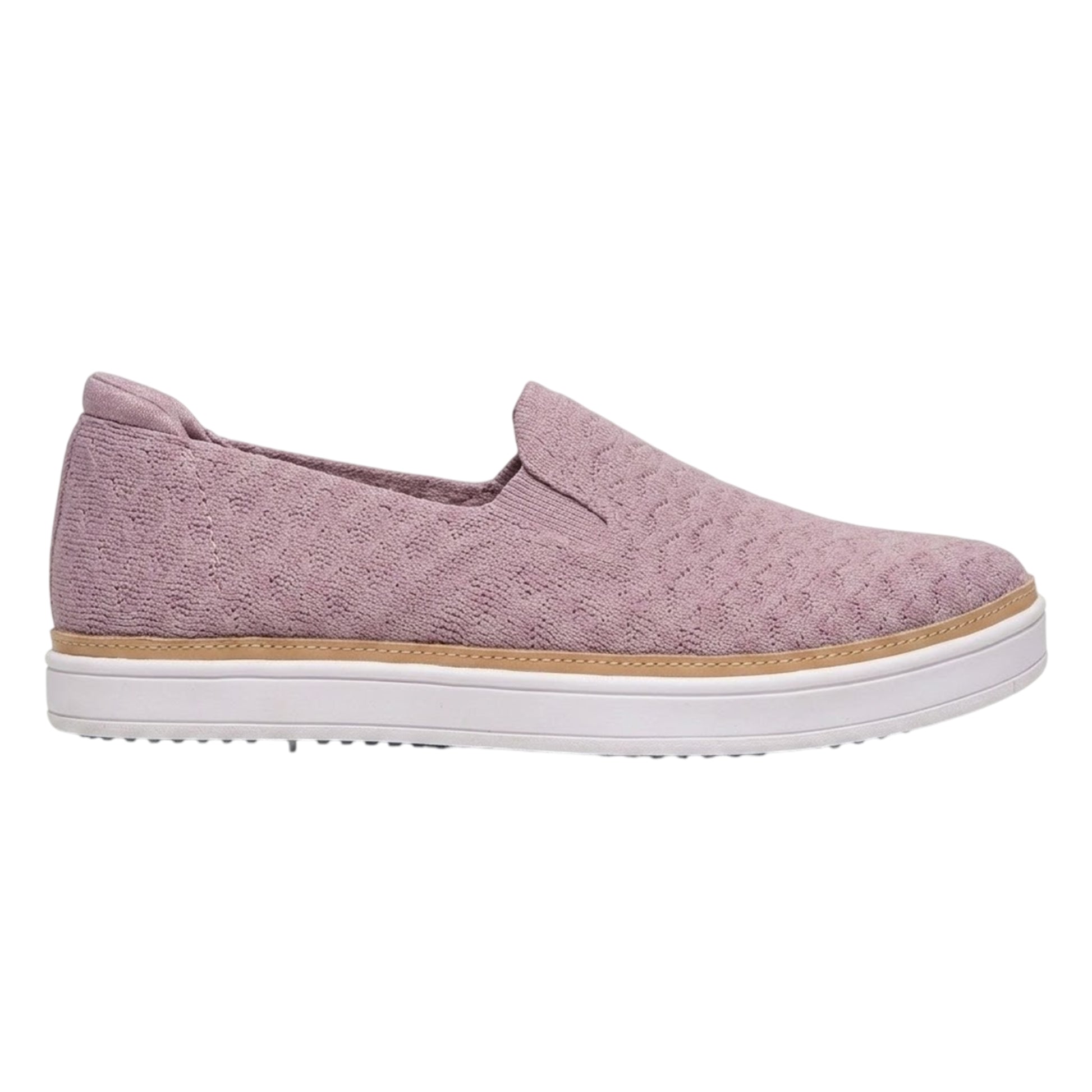 Pink - Side - Skechers Womens-Ladies Coast Drive Textured Loafers