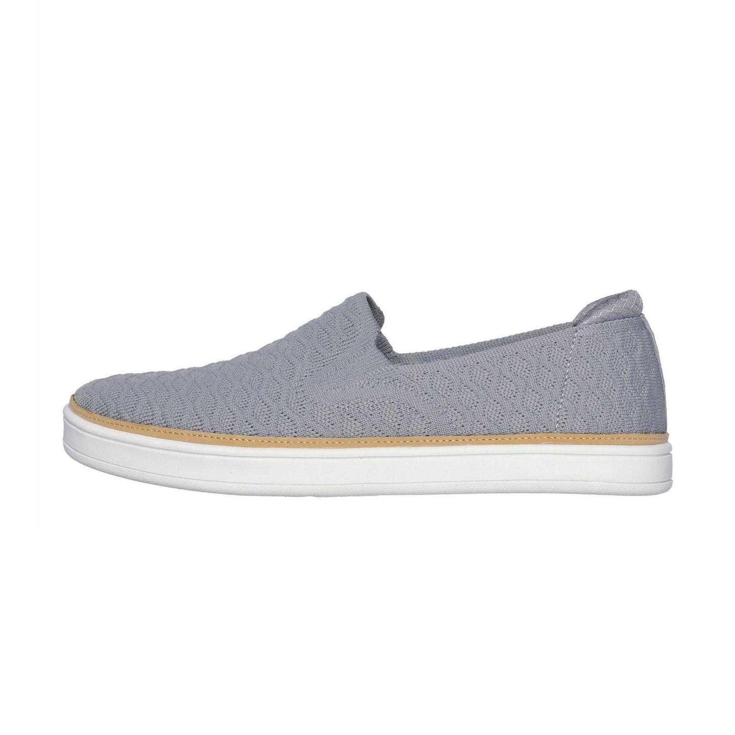 Grey - Back - Skechers Womens-Ladies Coast Drive Textured Loafers