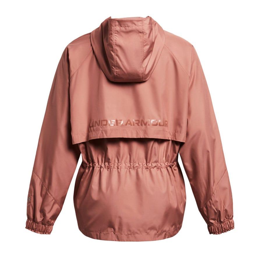 Pink - Back - Under Armour Womens-Ladies Vanish Elite Woven Full Zip Oversized Jacket