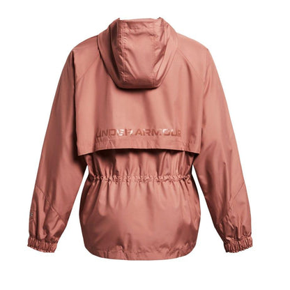 Pink - Back - Under Armour Womens-Ladies Vanish Elite Woven Full Zip Oversized Jacket