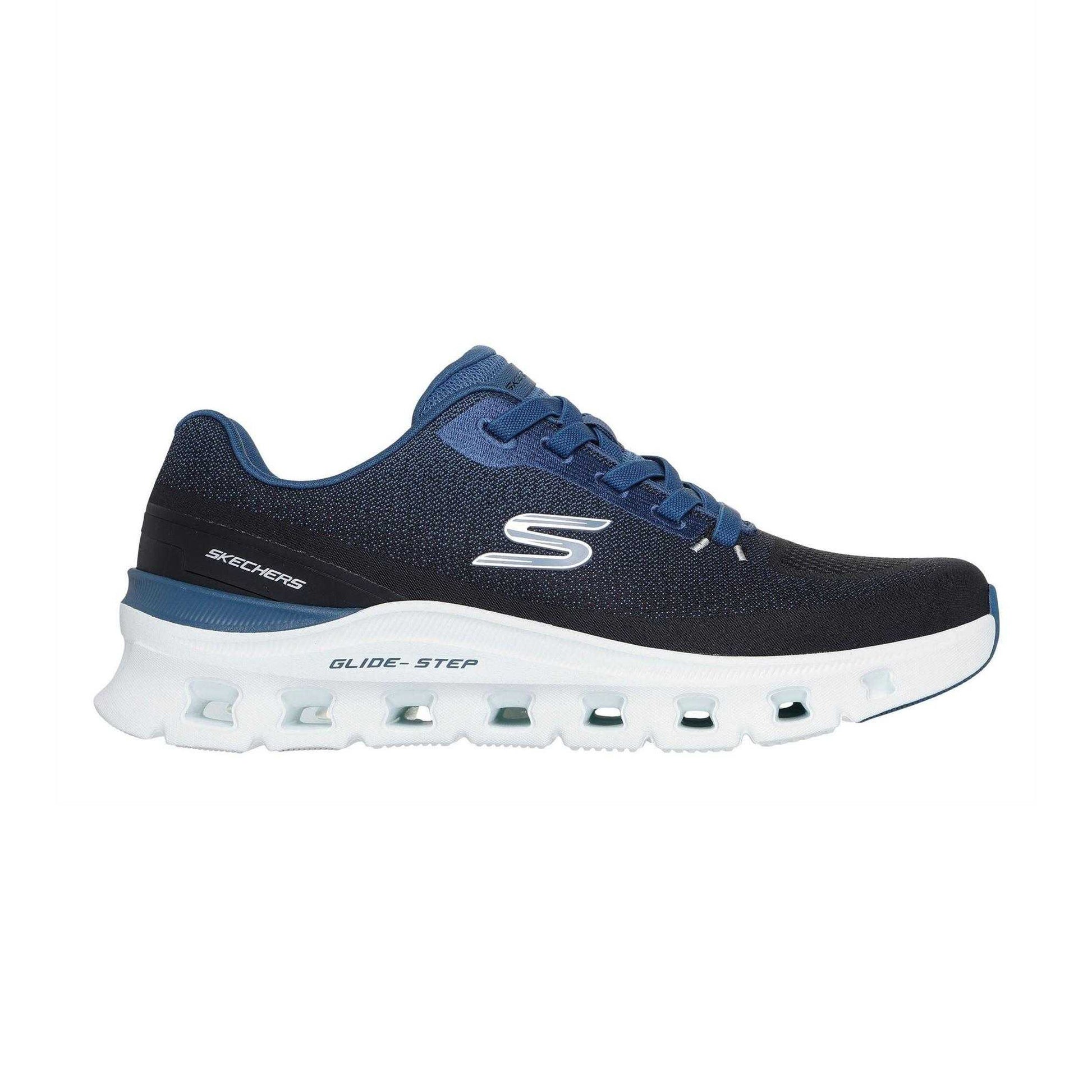 Black-Blue - Side - Skechers Mens Glide-Step Pro Trainers