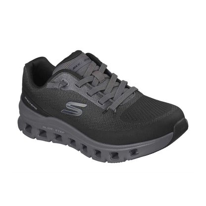 Black-Charcoal - Front - Skechers Mens Glide-Step Pro Trainers
