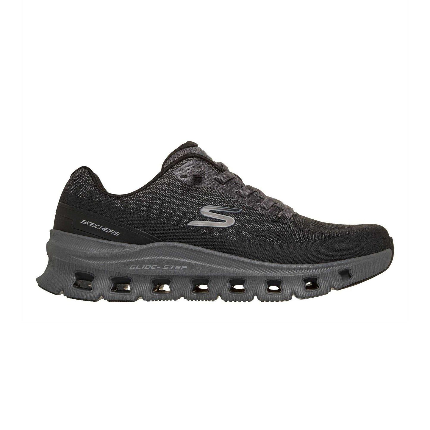 Black-Charcoal - Side - Skechers Mens Glide-Step Pro Trainers