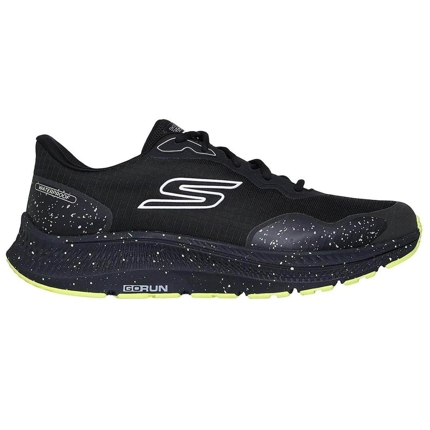 Black-Lime - Front - Skechers Mens GO RUN Consistent 2.0 - Piedmont Shoes
