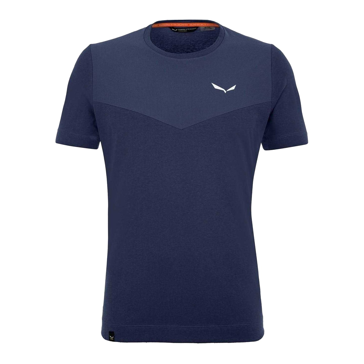 Navy Blazer - Front - Salewa Mens Crew Neck Regular T-Shirt