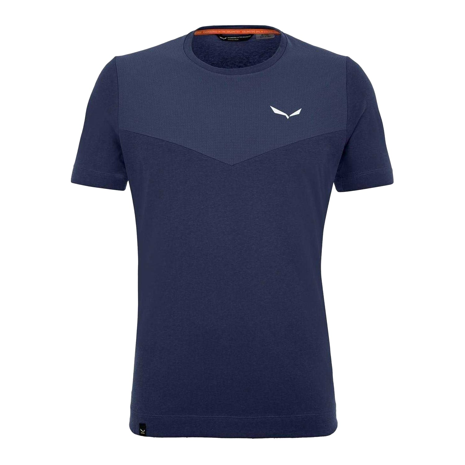 Navy Blazer - Front - Salewa Mens Crew Neck Regular T-Shirt