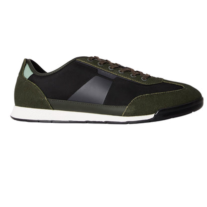Green - Front - Boss Mens Nitan Suede Trainers