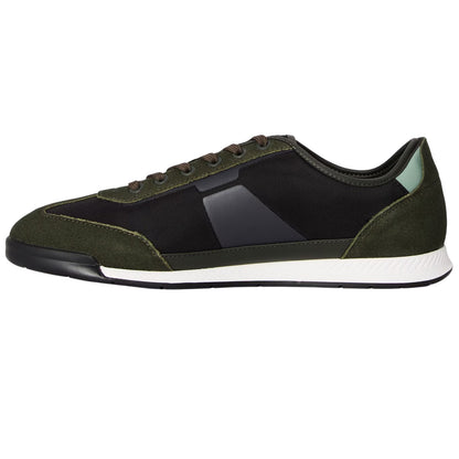 Green - Back - Boss Mens Nitan Suede Trainers