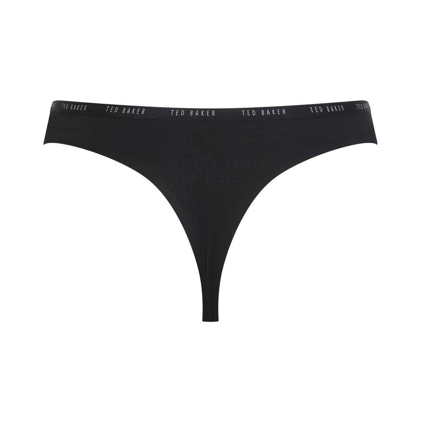 Black-White - Back - Ted Baker Womens-Ladies Logo Thong (Pack of 3)