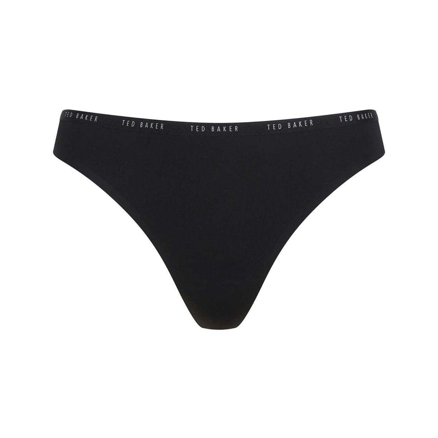 Black-White - Back - Ted Baker Womens-Ladies Logo Thong (Pack of 3)