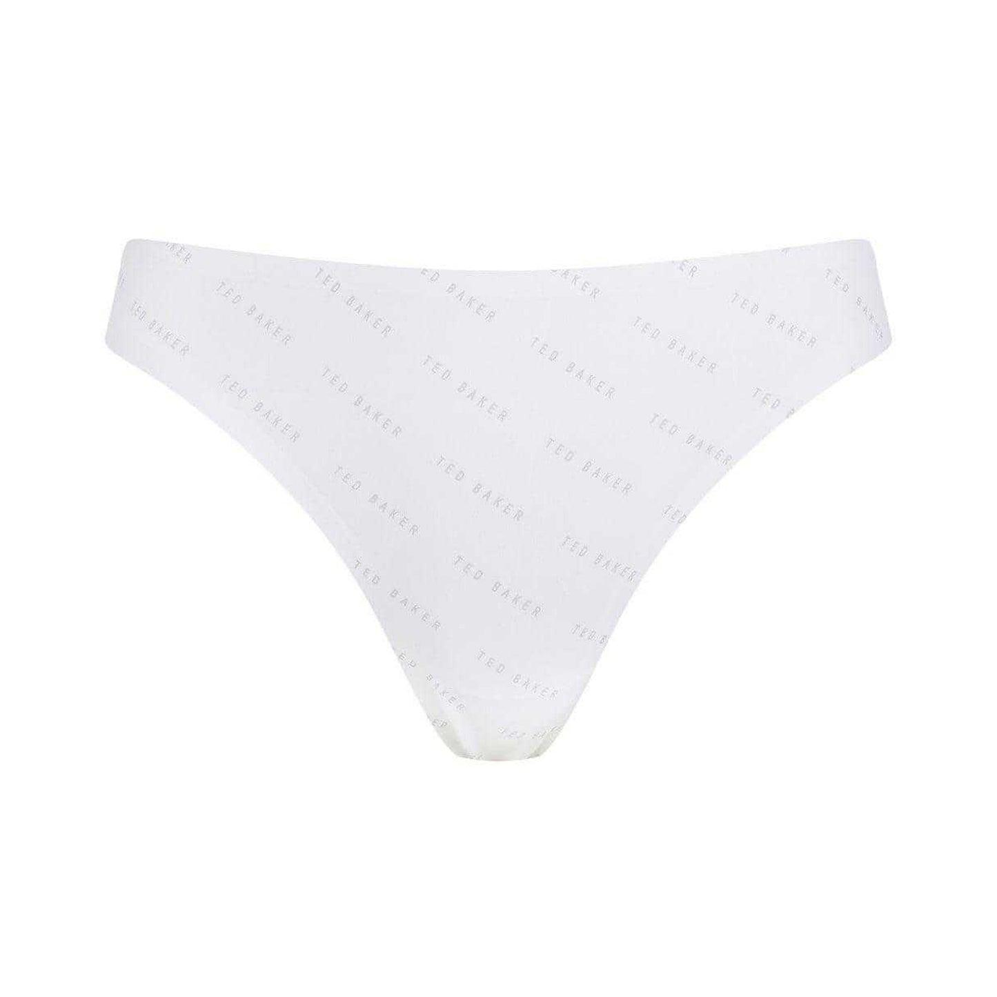 Black-White - Side - Ted Baker Womens-Ladies Logo Thong (Pack of 3)