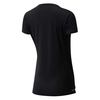 Black - Back - New Balance Womens-Ladies Plain Running T-Shirt