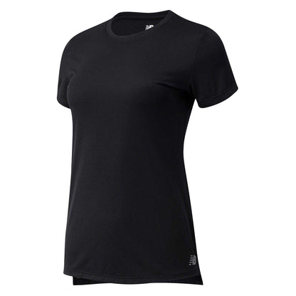 Black - Front - New Balance Womens-Ladies Plain Running T-Shirt