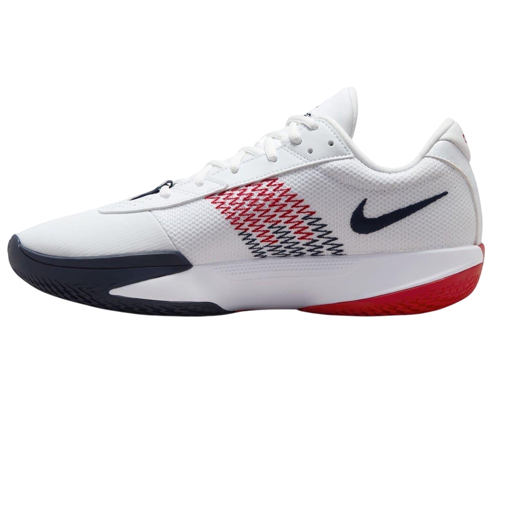 White-Navy-Red - Side - Nike Mens Zoom GT Cut Low Trainers