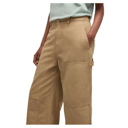 Beige - Side - Hugo Womens-Ladies Hacarpe Straight Leg Cargo Trousers