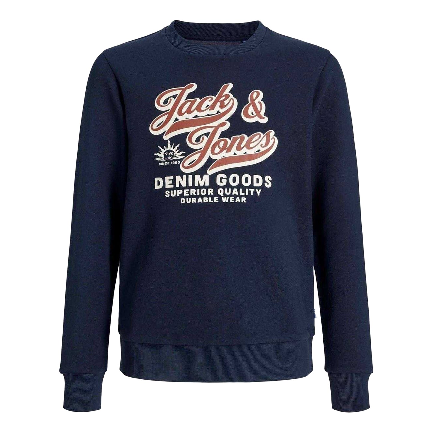 Sky Captain - Front - Jack And Jones Childrens-Kids Logo Crew Neck Sweatshirt