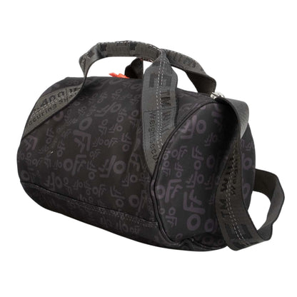 Black - Back - Off White All-Over Print Nylon Crossbody Bag