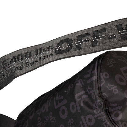 Black - Side - Off White All-Over Print Nylon Crossbody Bag