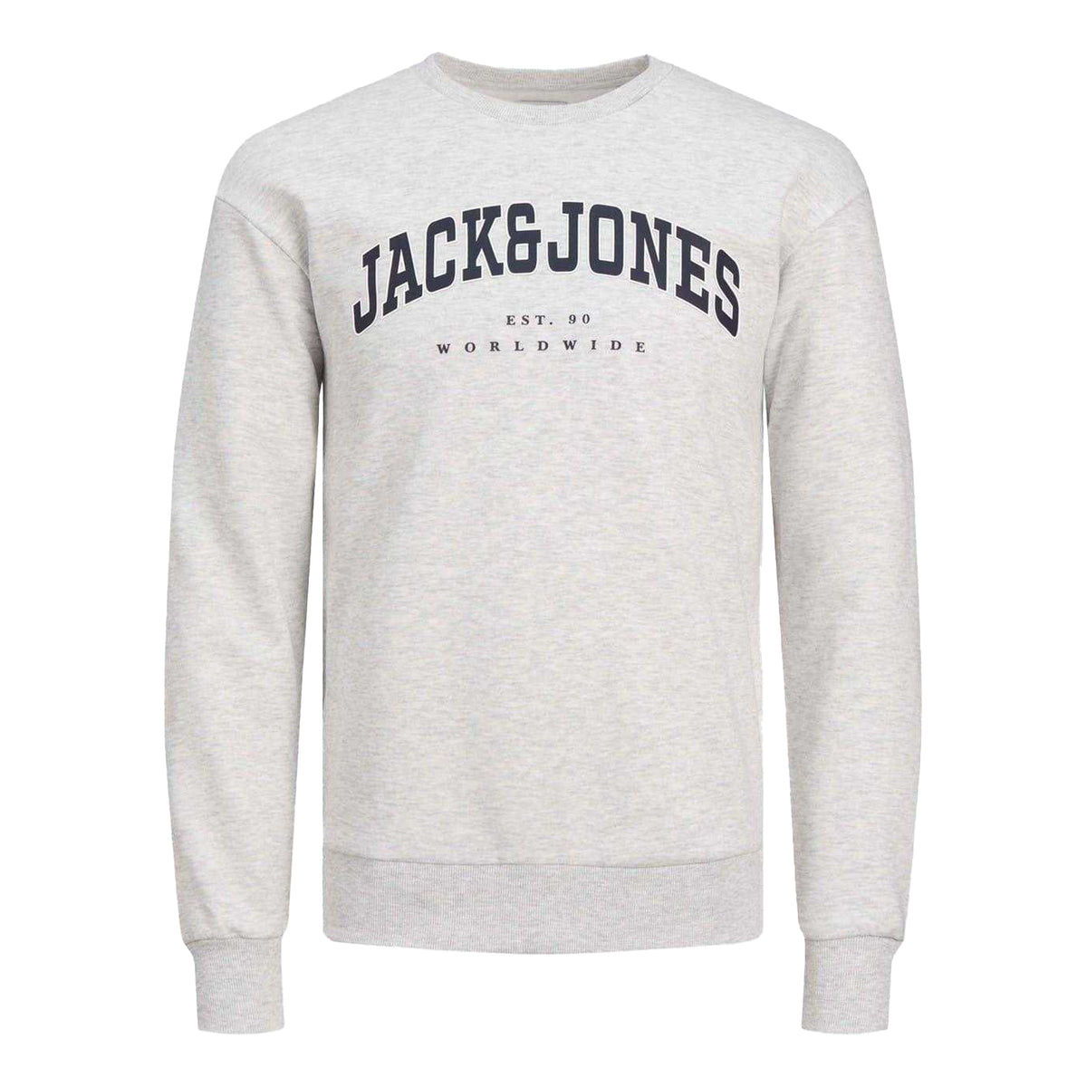 White Melange - Front - Jack And Jones Childrens-Kids Logo Sweatshirt