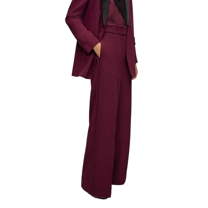 Red - Side - Boss Womens-Ladies Plain Tailored Trousers
