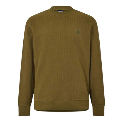 Brown - Front - Diesel Mens Ribbed Sweatshirt