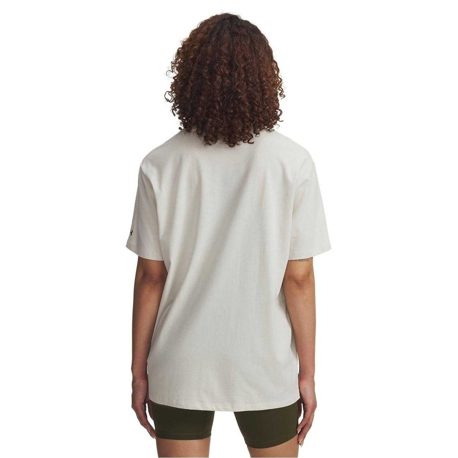 White - Back - Under Armour Womens-Ladies Campus UA Rival Wordmark Relaxed Fit T-Shirt