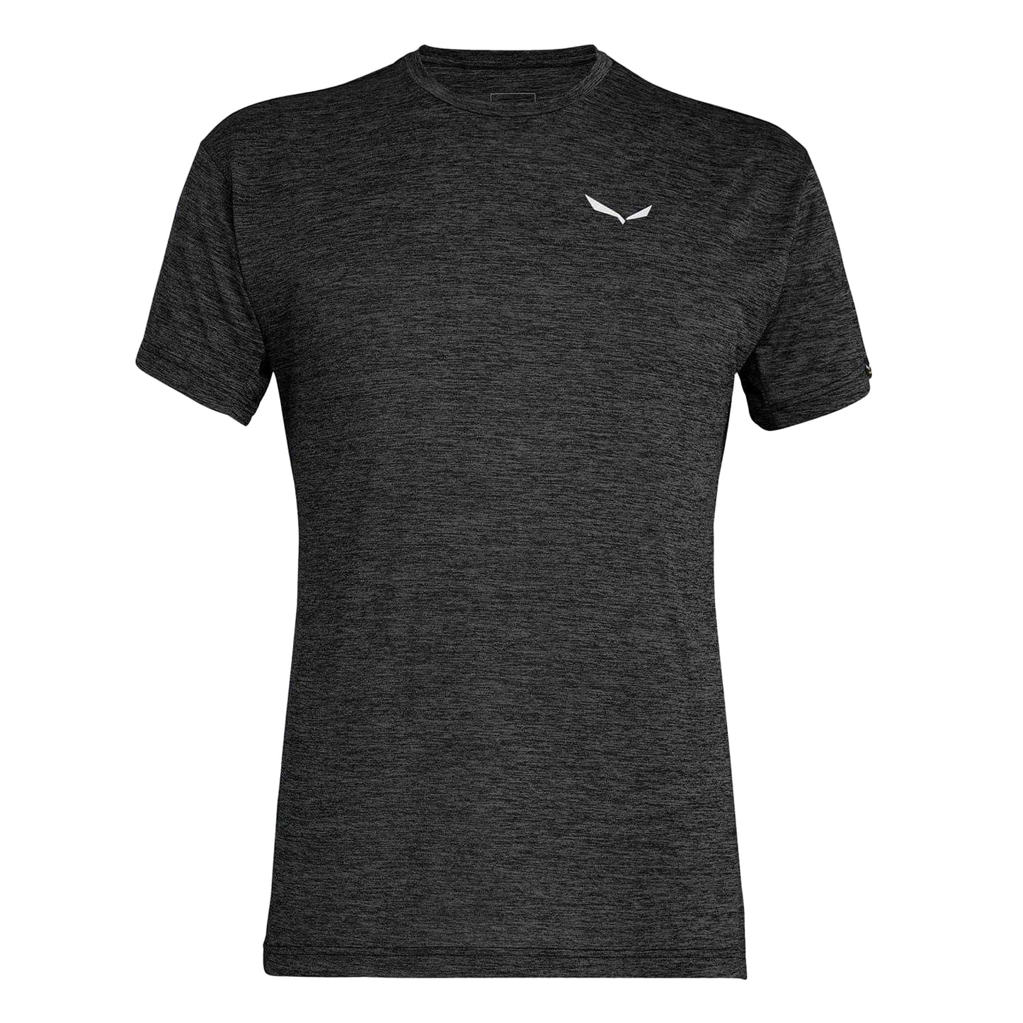 Black Melange - Front - Salewa Mens Puez Crew Neck Regular T-Shirt