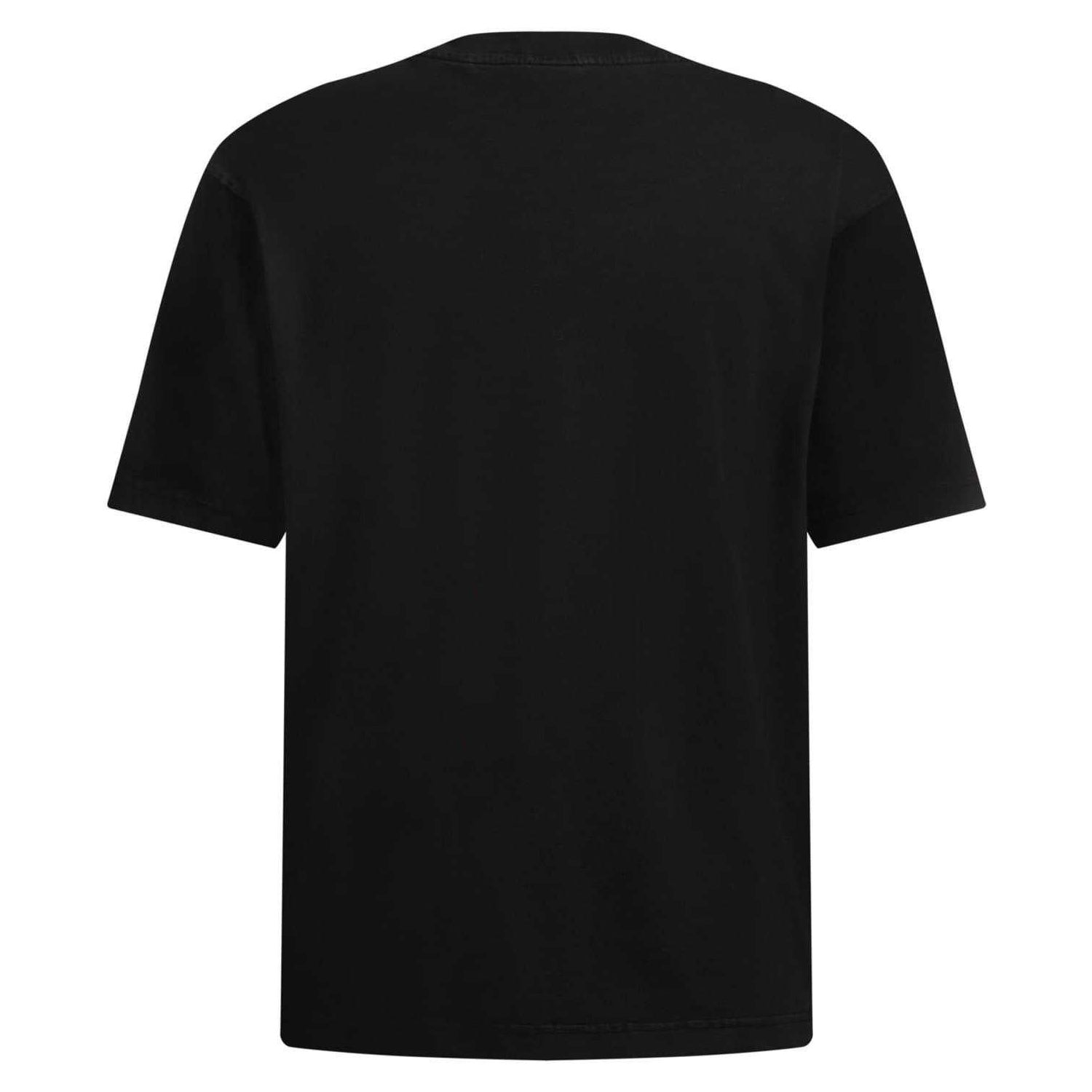 Black - Back - Boss Mens Cotton Crew Neck Oversized T-Shirt