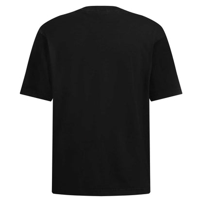 Black - Back - Boss Mens Cotton Crew Neck Oversized T-Shirt