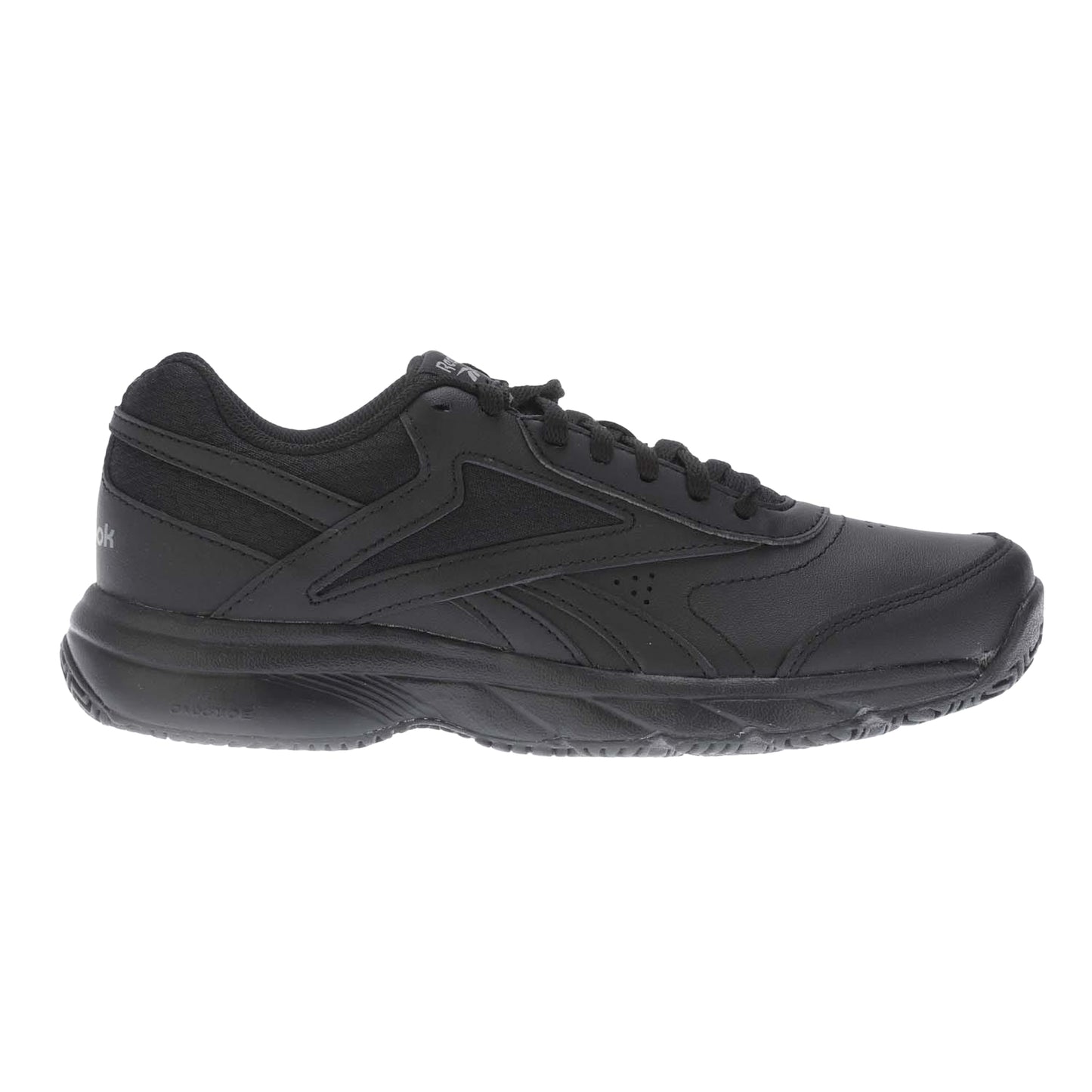 Black - Back - Reebok Womens-Ladies Work N Cushion 4.0 Leather Walking Trainers
