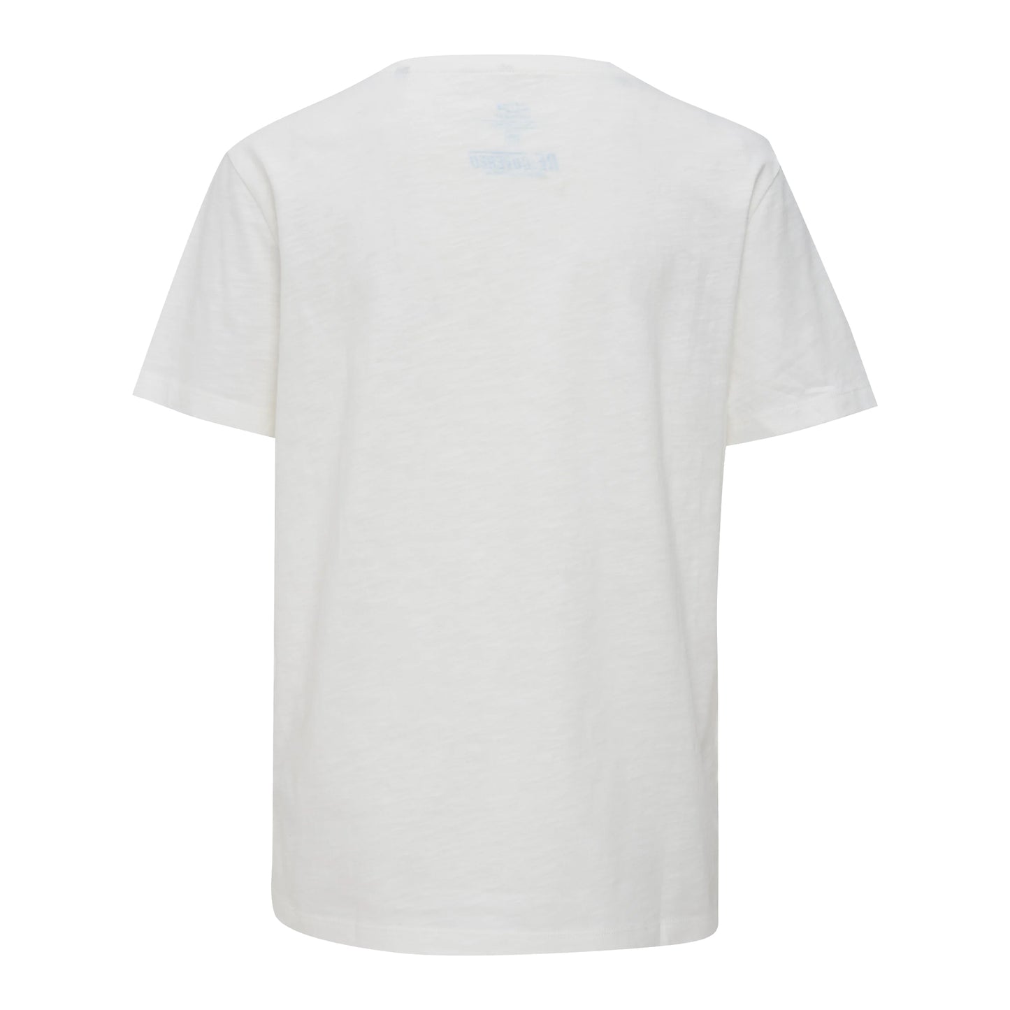 Off White - Back - X Womens-Ladies Contrast Crew Neck Regular T-Shirt