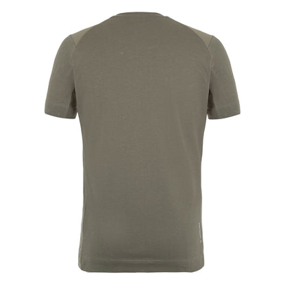Grey - Back - Salewa Mens Crew Neck Regular T-Shirt