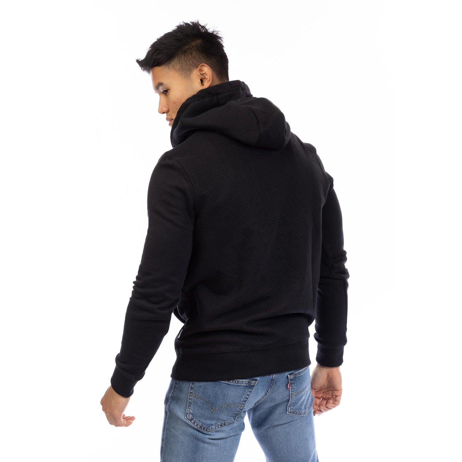 Black - Back - Peter Werth Mens Cotton Regular Hoodie