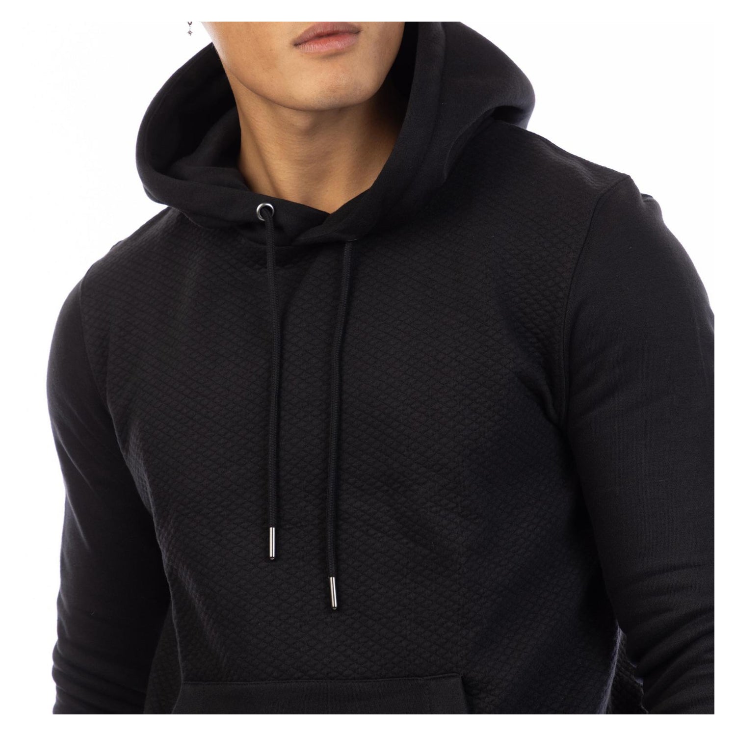 Black - Side - Peter Werth Mens Cotton Regular Hoodie