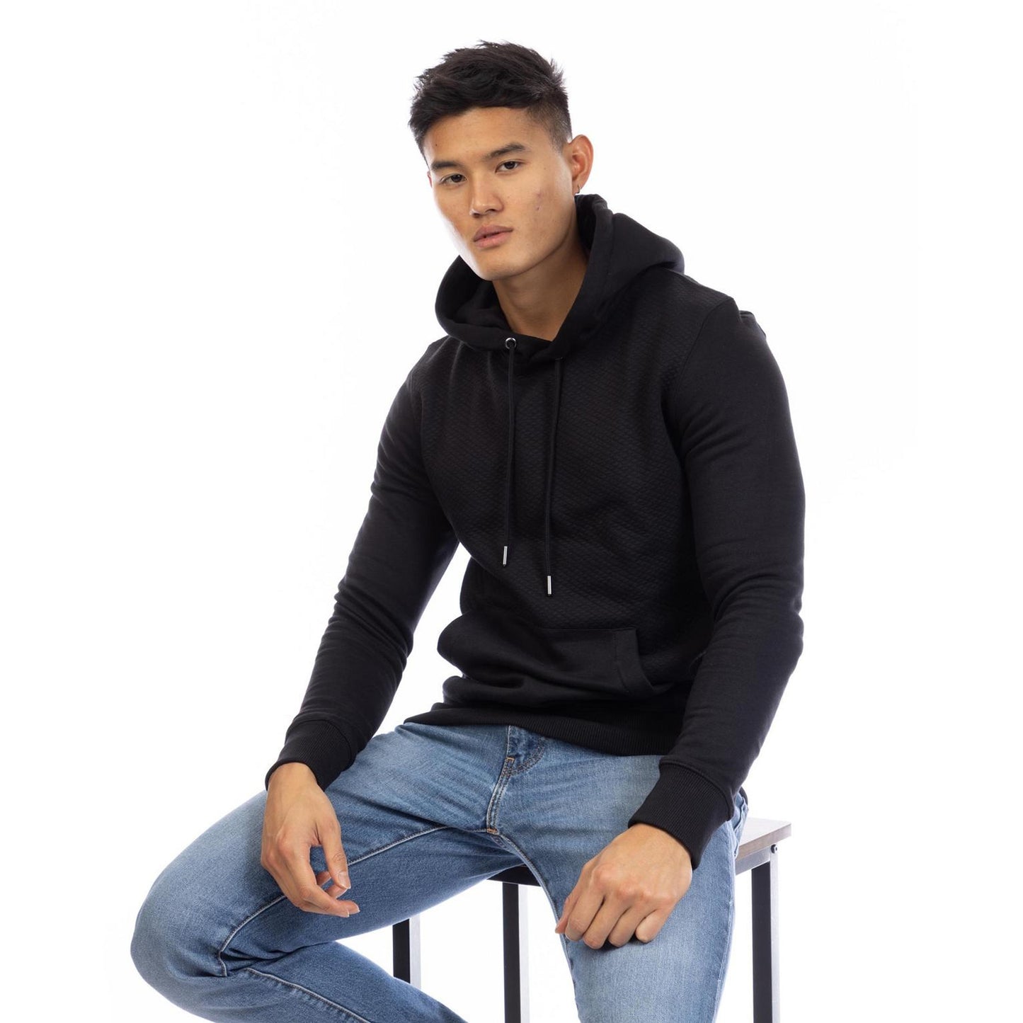 Black - Lifestyle - Peter Werth Mens Cotton Regular Hoodie