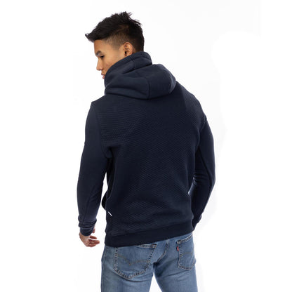 Dark Navy - Back - Peter Werth Mens Cotton Regular Hoodie