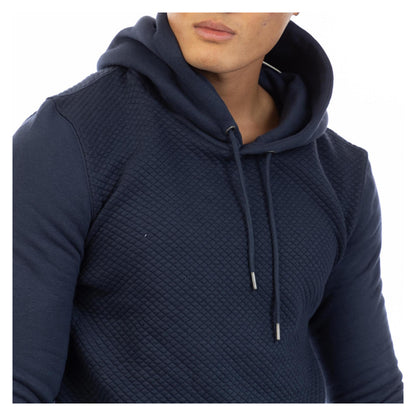 Dark Navy - Side - Peter Werth Mens Cotton Regular Hoodie