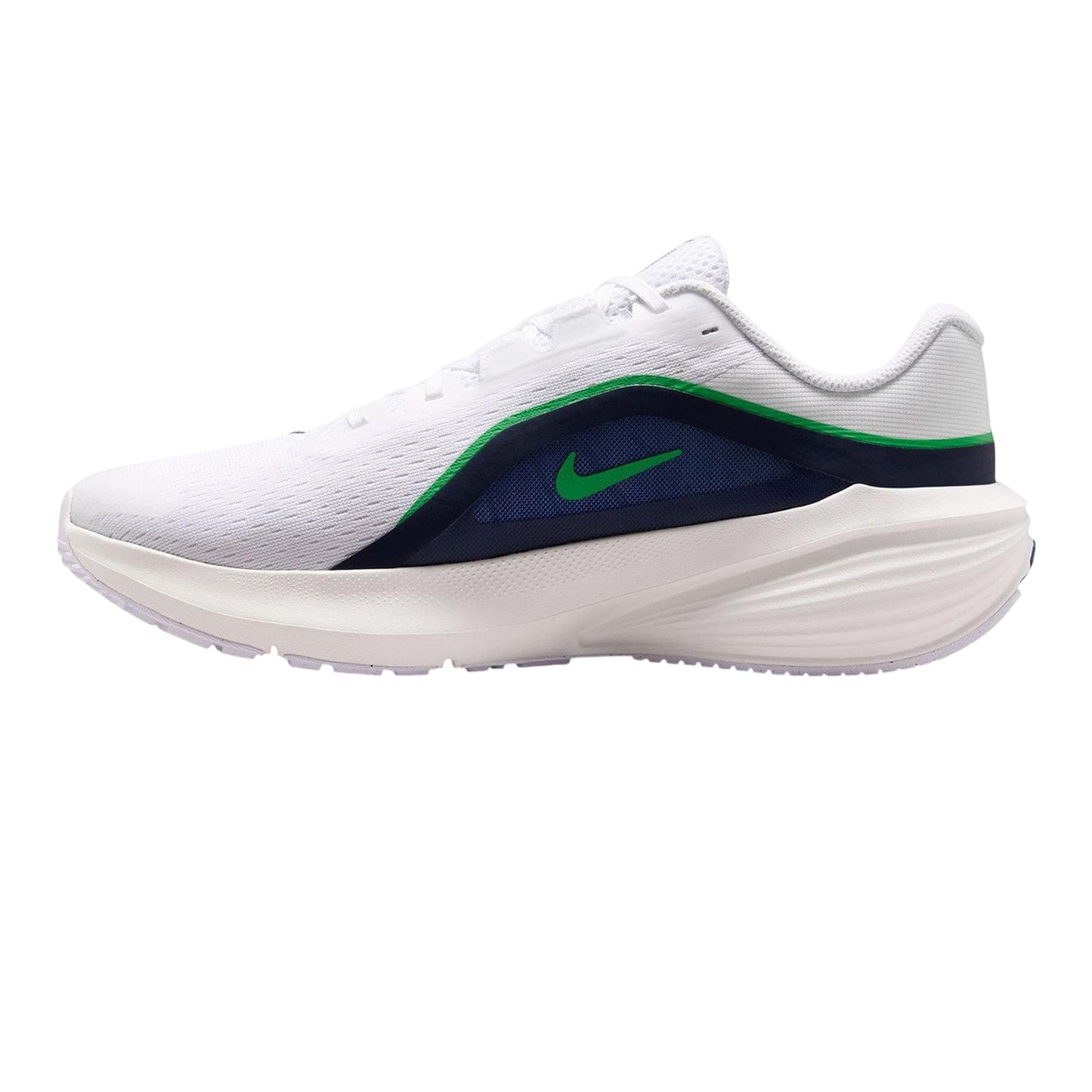 White-Navy-Green - Side - Nike Mens Downshifter 14 Trainers