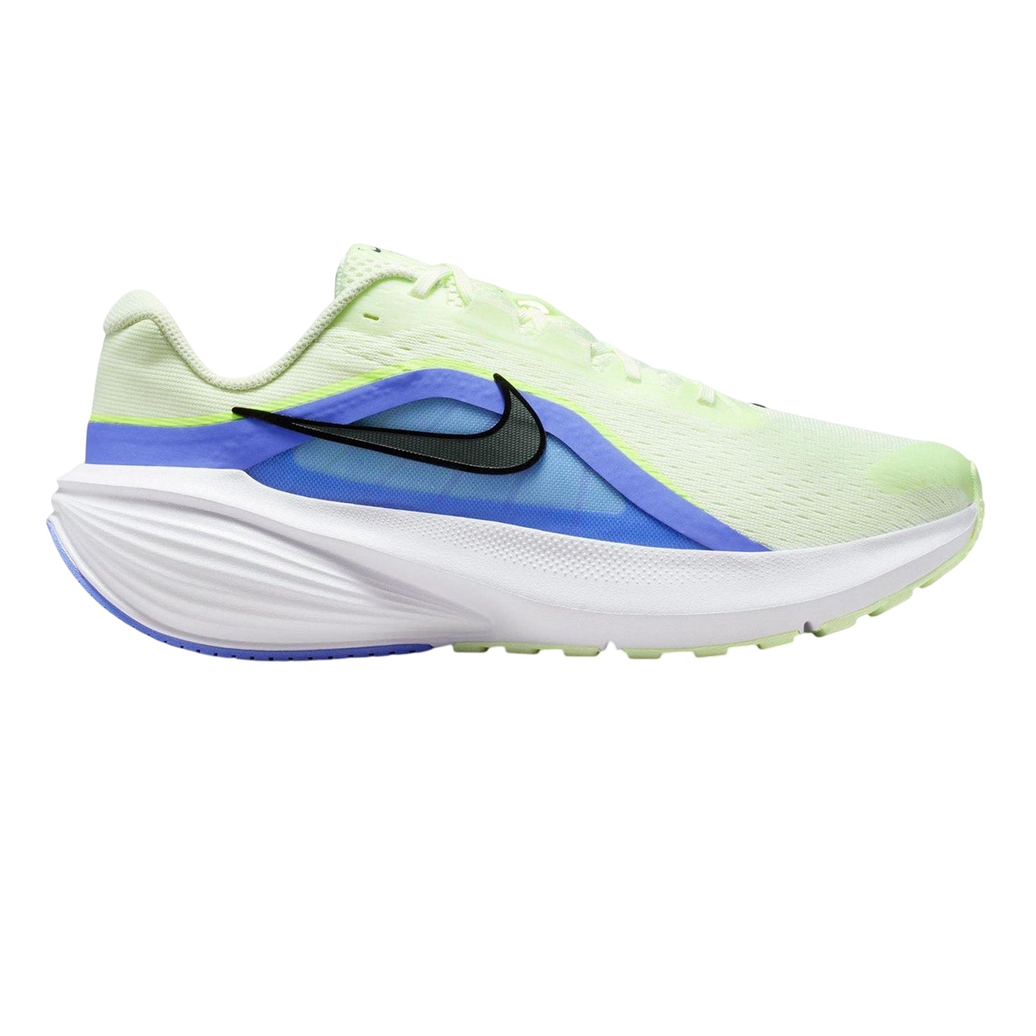 White-Volt-Spruce - Front - Nike Mens Downshifter 14 Trainers