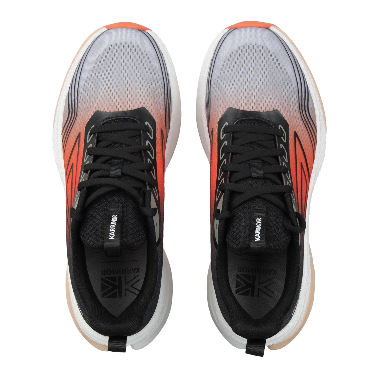 Black-Orange - Side - Karrimor Unisex Adult Ombre Trainers