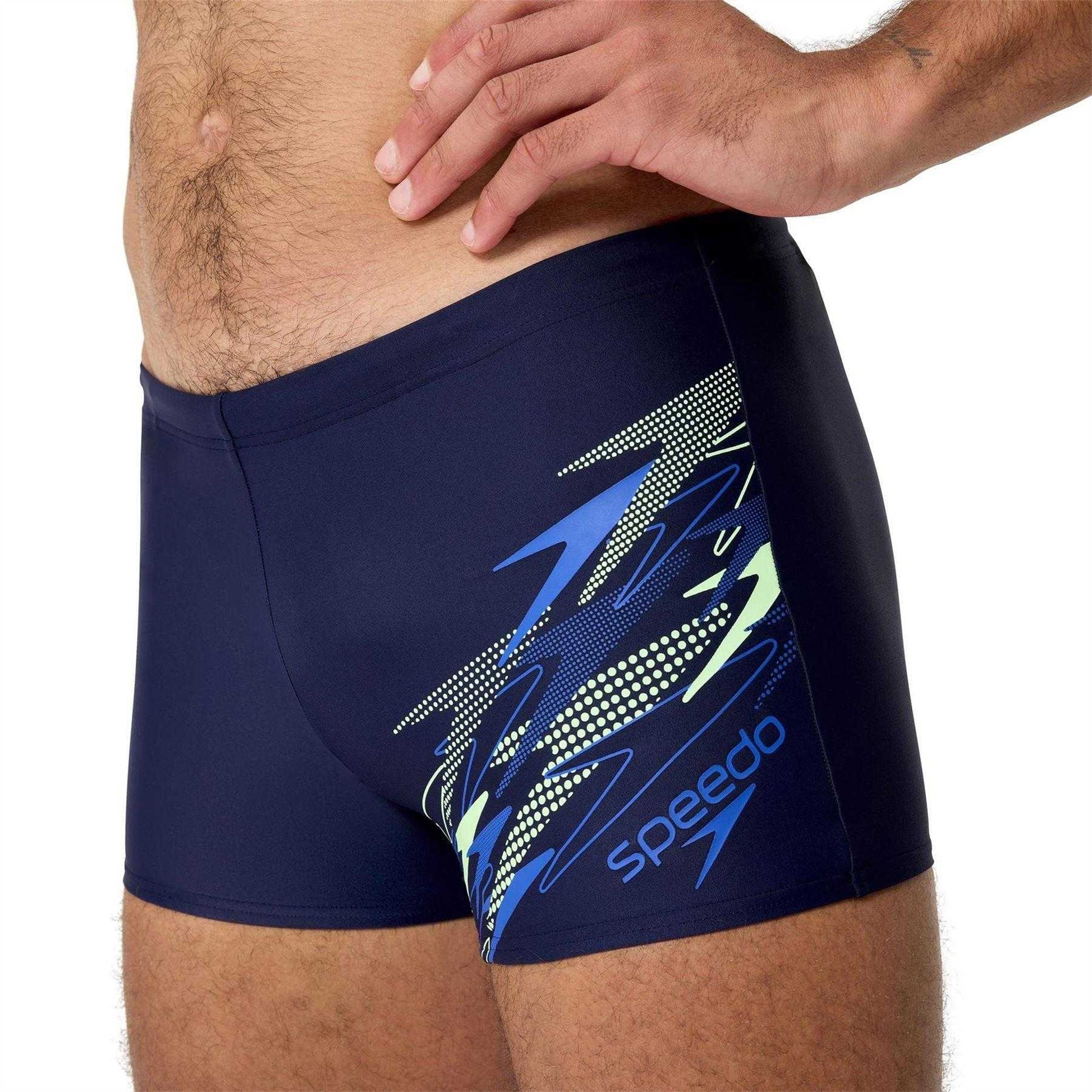 Peacoat-Deep Blue - Side - Speedo Mens Medley Swimming Trunks