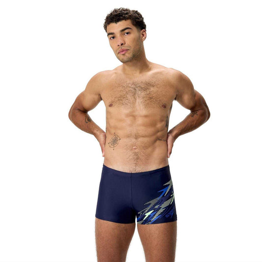 Peacoat-Deep Blue - Front - Speedo Mens Medley Swimming Trunks