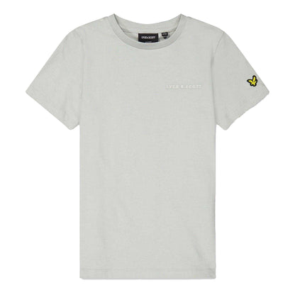 Grey Melange Marl - Front - Lyle & Scott Childrens-Kids Script Crew Neck T-Shirt