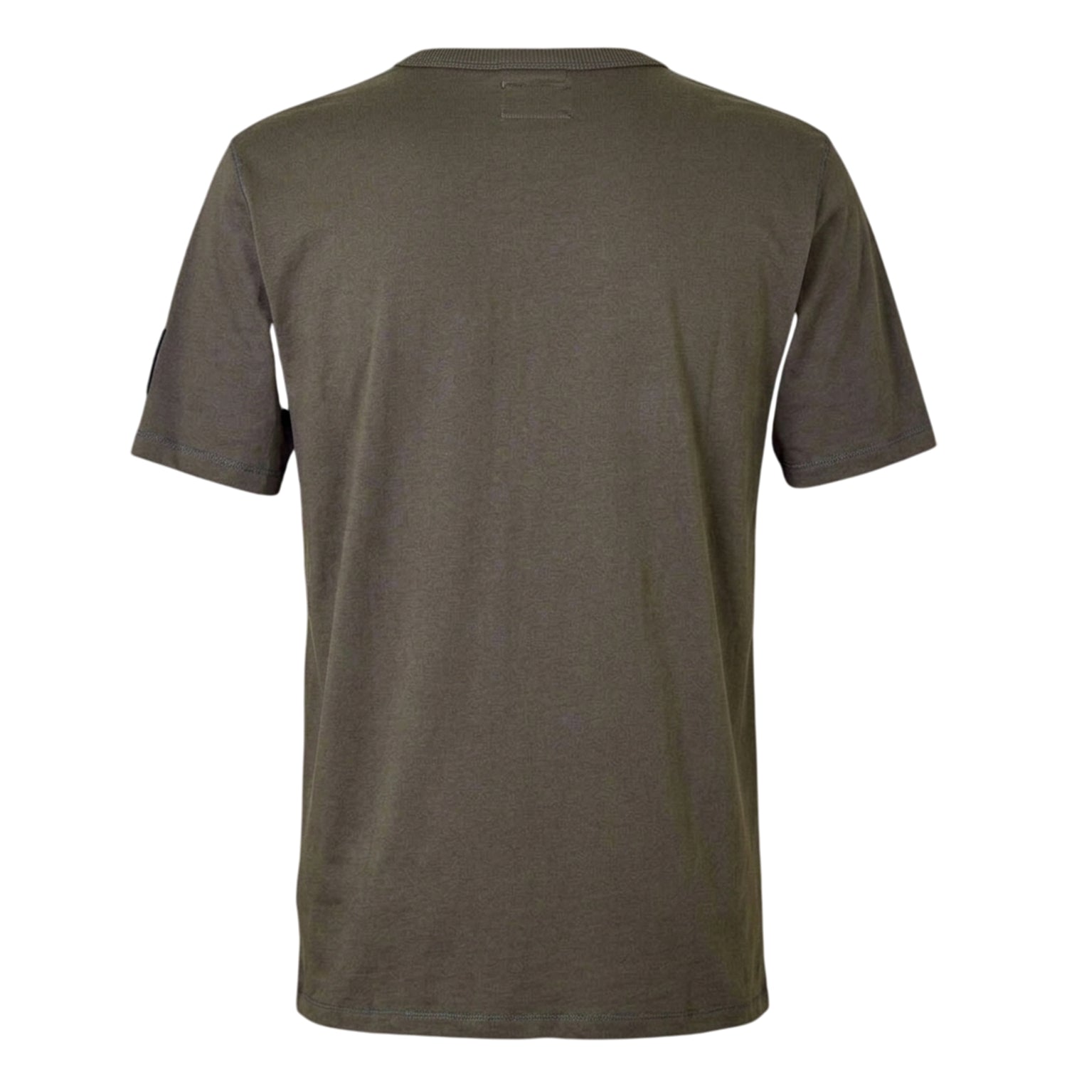 Beluga - Back - Calvin Klein Mens Badge Crew Neck Regular T-Shirt