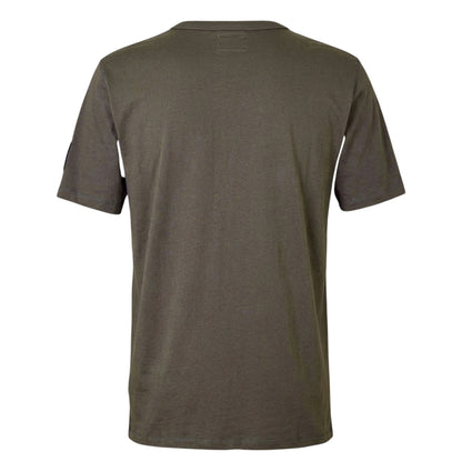 Beluga - Back - Calvin Klein Mens Badge Crew Neck Regular T-Shirt