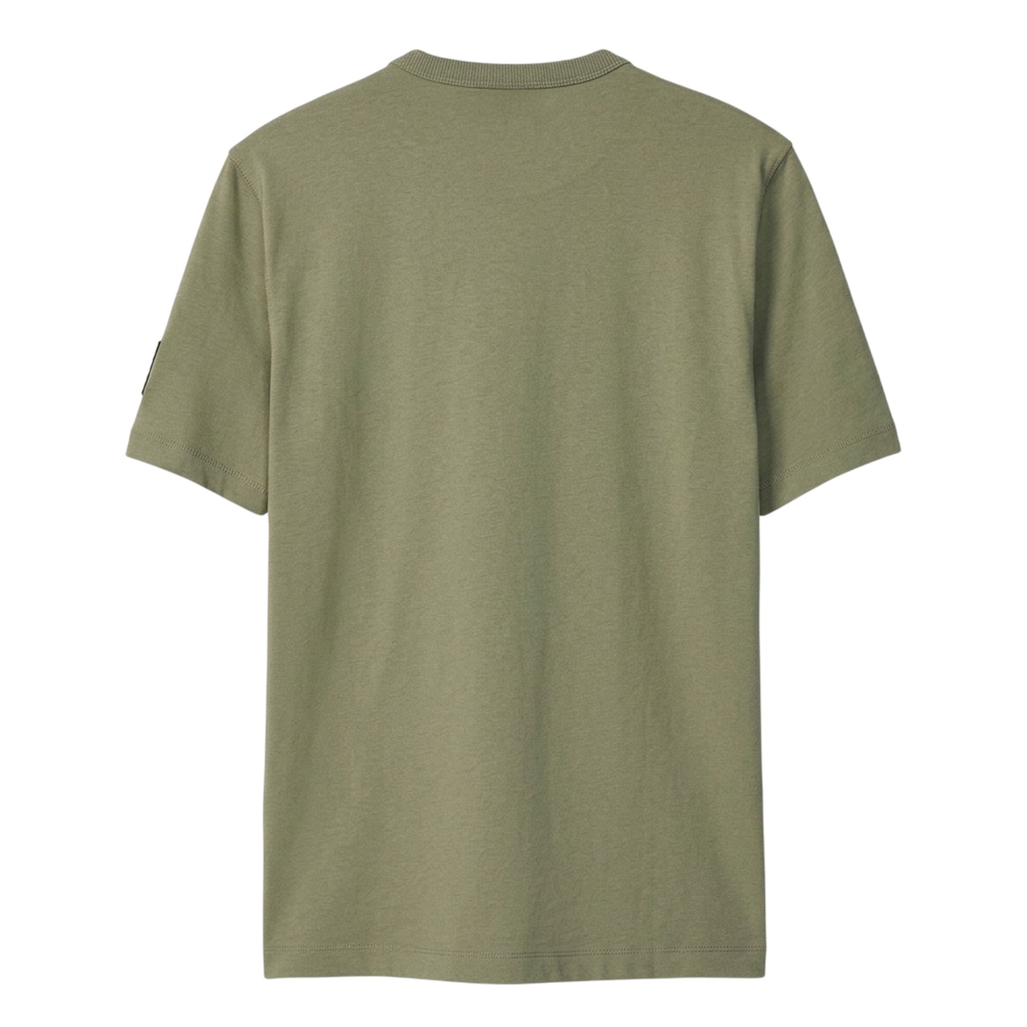 Deep Lichen Green - Back - Calvin Klein Mens Badge Crew Neck Regular T-Shirt