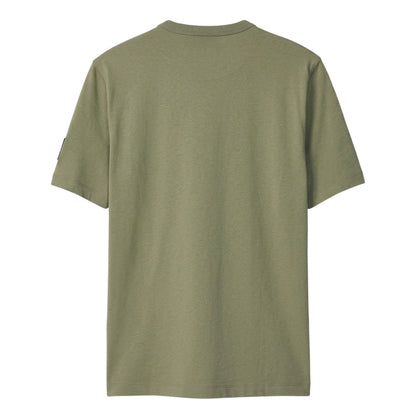 Deep Lichen Green - Back - Calvin Klein Mens Badge Crew Neck Regular T-Shirt
