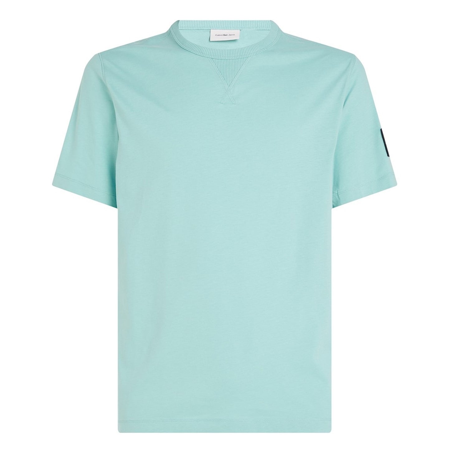 Fresh Mint - Front - Calvin Klein Mens Badge Crew Neck Regular T-Shirt